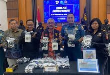 DIAMANKAN : KPPBC Tipe Madya Pabean B Tarakan memperlihatkan barang bukti narkotika yang berhasil mereka amankan tahun 2024 lalu. (IST)